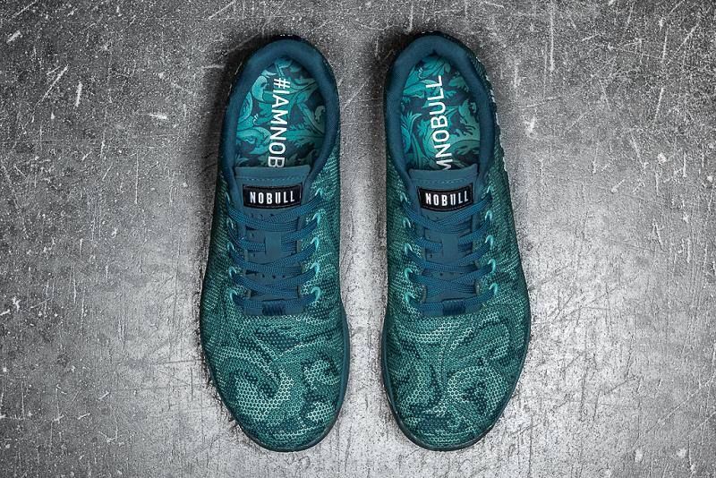 Women's Nobull Leaf Trainers Turquoise | SG V2848R